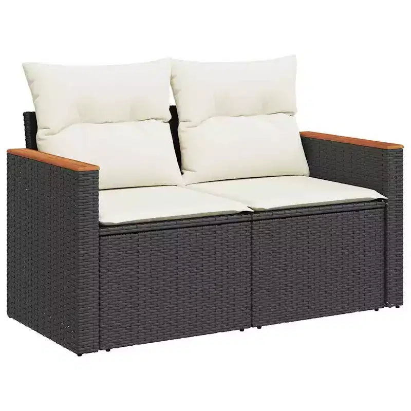 vidaXL Set Divani da Giardino 10 pz con Cuscini in Poly Rattan
