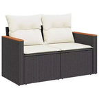 vidaXL Set Divani da Giardino 10 pz con Cuscini in Poly Rattan