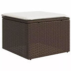vidaXL Set Divani da Giardino 5 pz con Cuscini in Polyrattan Marrone