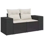 vidaXL Set Divani da Giardino 5 pz con Cuscini in Polyrattan Marrone