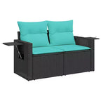 vidaXL Set Divani da Giardino 8 pz con Cuscini Grigio Polyrattan
