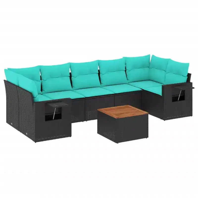vidaXL Set Divani da Giardino 8 pz con Cuscini Grigio Polyrattan