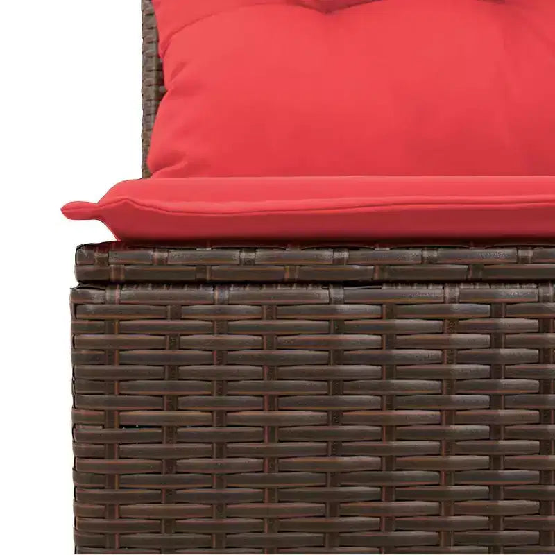 vidaXL Set Divani da Giardino 8 pz con Cuscini in Polyrattan Marrone