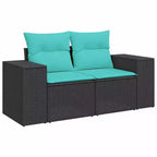 vidaXL Set Divani da Giardino 8 pz con Cuscini in Polyrattan Marrone