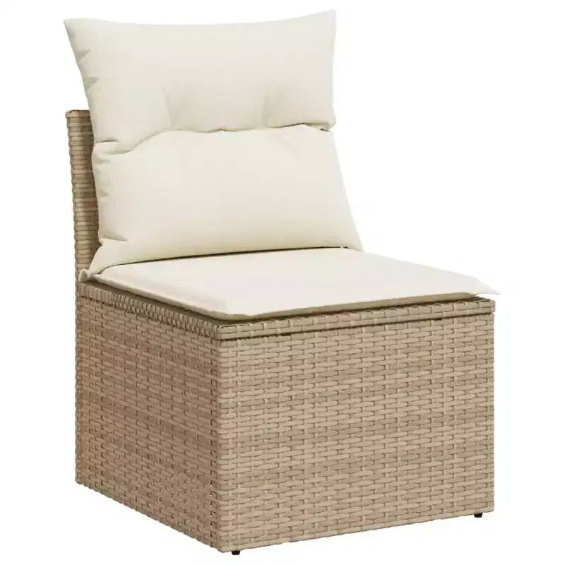 vidaXL 11 Piece Patio Sofa Set with Cushions, Poly Rattan Outdoor Sectional, Modular, Multiple Colors