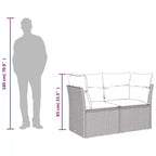 vidaXL 11 Piece Patio Sofa Set with Cushions, Poly Rattan Outdoor Sectional, Modular, Multiple Colors