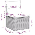 vidaXL Garden Sofa Set PE Rattan Large Garden Sofa Set