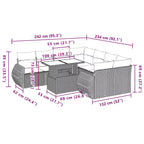 vidaXL Garden Sofa Set PE Rattan Large Garden Sofa Set