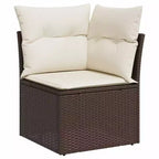 vidaXL 10 Piece Patio Sofa Set with Cushions, Poly Rattan Outdoor Sectional, Modular, Multiple Colors/Models