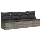 vidaXL 10 Piece Patio Sofa Set with Cushions, Poly Rattan Outdoor Sectional, Modular, Multiple Colors/Models