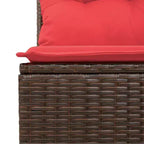 vidaXL Set Divani da Giardino con Cuscini Tavolo e Divanetti 5 pz in Polyrattan