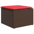 vidaXL Patio Sofa Set with Cushions Table and Couches 6 Piece Poly Rattan