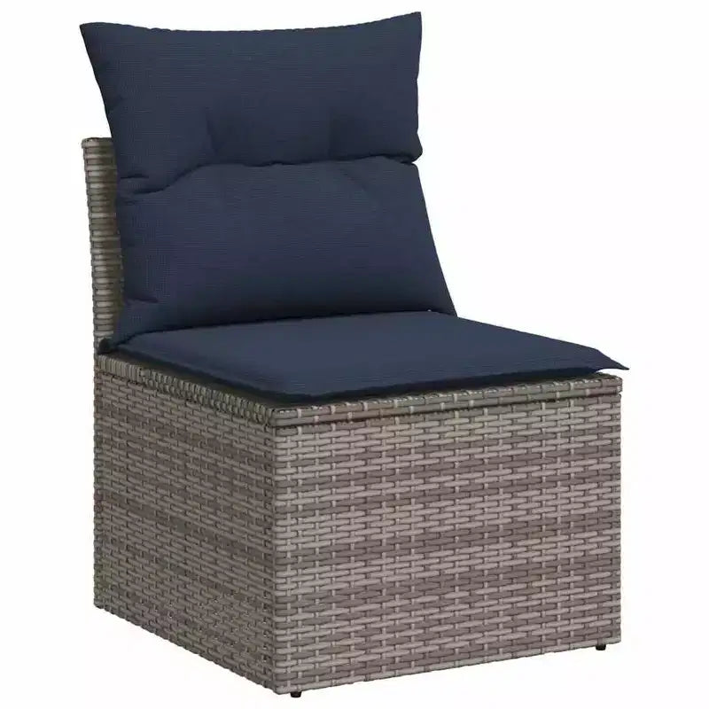 vidaXL Set Divani da Giardino Sezionali con Cuscini, 9 Pezzi, Polyrattan
