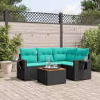 vidaXL Set Divani da Giardino 5 pz con Cuscini Grigio in Polyrattan