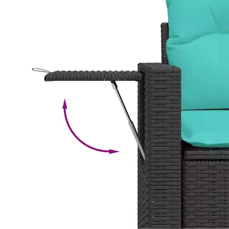 vidaXL Set Divani da Giardino 5 pz con Cuscini Grigio in Polyrattan