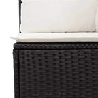 vidaXL 10 Piece Patio Sofa Set with Cushions Gray Poly Rattan