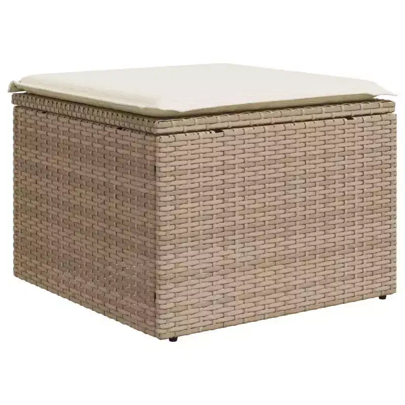 vidaXL 10 Piece Patio Sofa Set with Cushions Gray Poly Rattan