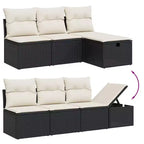 vidaXL Set Divani da Giardino 7 pz con Cuscini, Sezionale da Esterno in Polyrattan, Vari Colori, Design Modulare