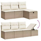 vidaXL Set Divani da Giardino 7 pz con Cuscini, Sezionale da Esterno in Polyrattan, Vari Colori, Design Modulare