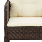 vidaXL Patio Furniture Set 5 Piece Outdoor Chair with Cushions Poly Rattan