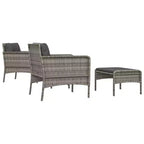 vidaXL Patio Furniture Set 5 Piece Outdoor Chair with Cushions Poly Rattan