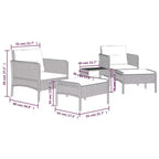 vidaXL Patio Furniture Set 5 Piece Outdoor Chair with Cushions Poly Rattan