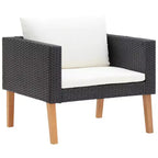 vidaXL Set da Giardino 3 pz Divano da Esterno con Tavolino Polyrattan