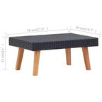 vidaXL Set da Giardino 3 pz Divano da Esterno con Tavolino Polyrattan