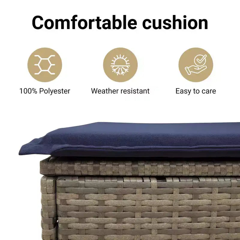 vidaXL Set Divani da Giardino 4 pz con Cuscini in Polyrattan - Con Tavolo