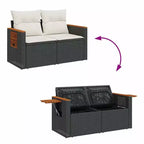 vidaXL Set Divano da Giardino 7 Pezzi con Cuscini, Sezionale Modulare da Esterno in Poly Rattan, Colori e Modelli Multipli