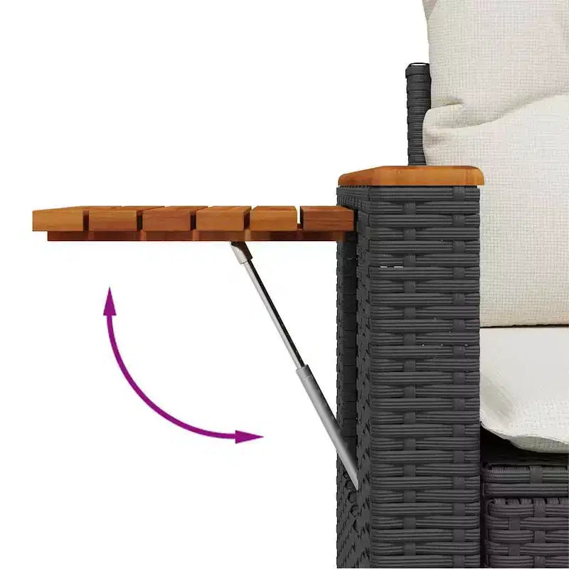vidaXL Set Divano da Giardino 7 Pezzi con Cuscini, Sezionale Modulare da Esterno in Poly Rattan, Colori e Modelli Multipli