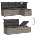 vidaXL Set Divano da Giardino 7 Pezzi con Cuscini, Sezionale Modulare da Esterno in Poly Rattan, Colori e Modelli Multipli