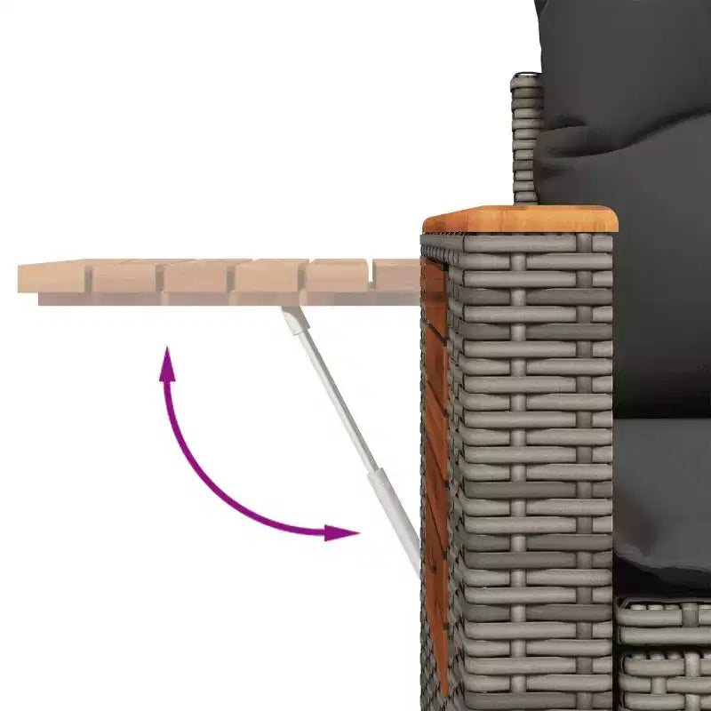 vidaXL Set Divano da Giardino 7 Pezzi con Cuscini, Sezionale Modulare da Esterno in Poly Rattan, Colori e Modelli Multipli