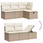 vidaXL Set Divano da Giardino 7 Pezzi con Cuscini, Sezionale Modulare da Esterno in Poly Rattan, Colori e Modelli Multipli