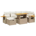 vidaXL Set Divano da Giardino 7 Pezzi con Cuscini, Sezionale Modulare da Esterno in Poly Rattan, Colori e Modelli Multipli