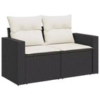 vidaXL 8 Piece Patio Sofa Set with Cushions, Poly Rattan Outdoor Sectional, Modular Design