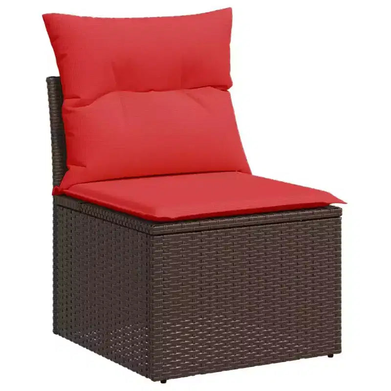 Set divano da giardino vidaXL con cuscini in polyrattan