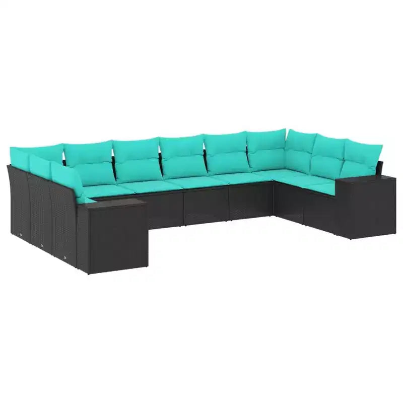 Set divano da giardino vidaXL con cuscini in polyrattan