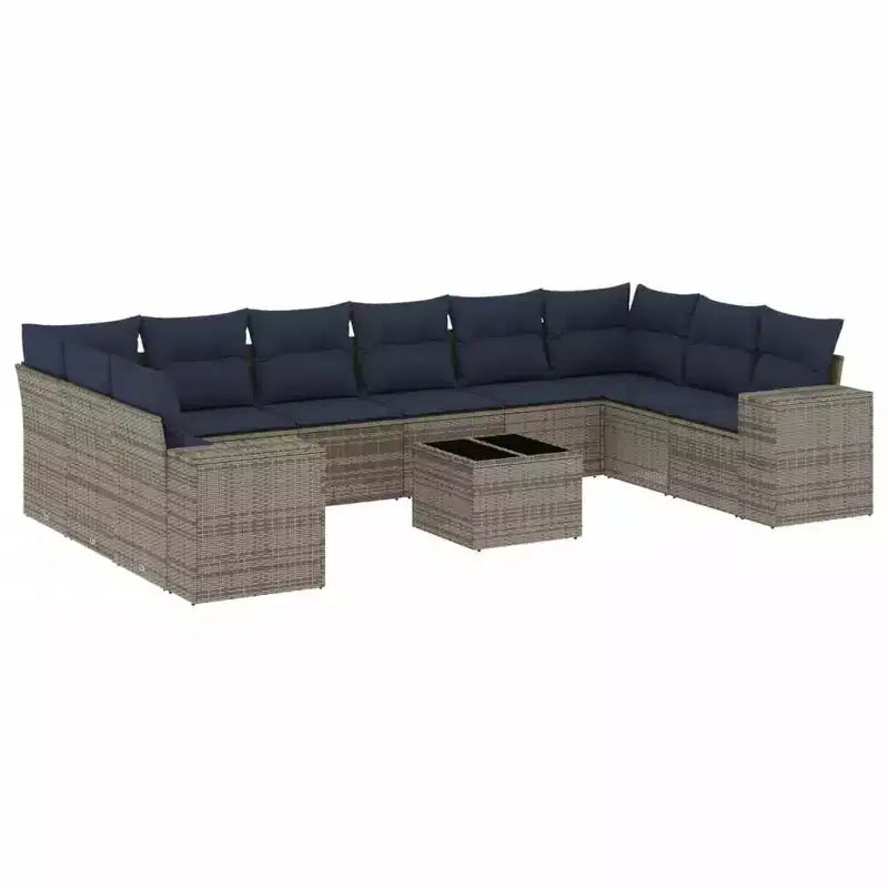 Set divano da giardino vidaXL con cuscini in polyrattan