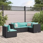 vidaXL Set Divani da Giardino con Cuscini, in Polyrattan