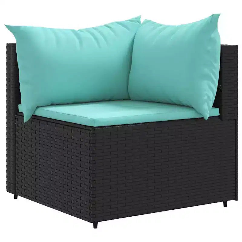 vidaXL Set Divani da Giardino con Cuscini, in Polyrattan