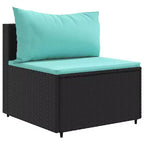 vidaXL Set Divani da Giardino con Cuscini, in Polyrattan