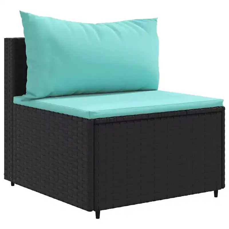 vidaXL Set Divani da Giardino con Cuscini, in Polyrattan