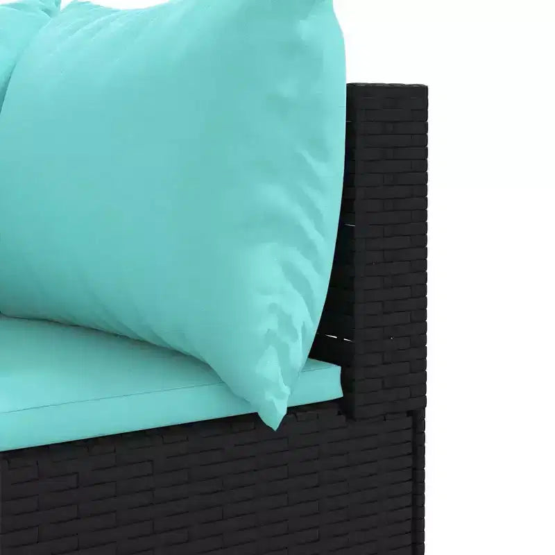 vidaXL Set Divani da Giardino con Cuscini, in Polyrattan