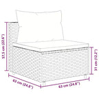 vidaXL Set Divani da Giardino con Cuscini, in Polyrattan