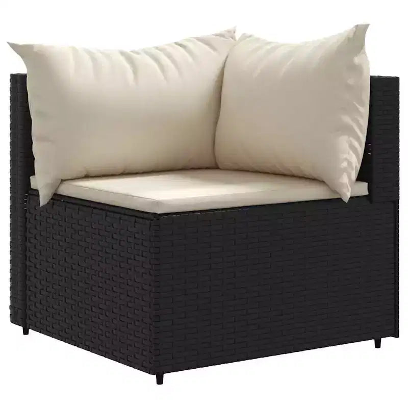 vidaXL Set Divani da Giardino con Cuscini, in Polyrattan