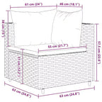 vidaXL Set Divani da Giardino con Cuscini, in Polyrattan