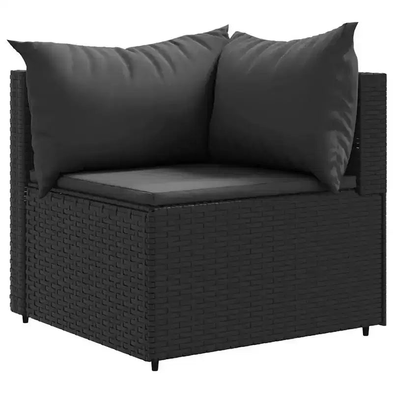 vidaXL Set Divani da Giardino con Cuscini, in Polyrattan