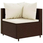 vidaXL Set Divani da Giardino con Cuscini, in Polyrattan