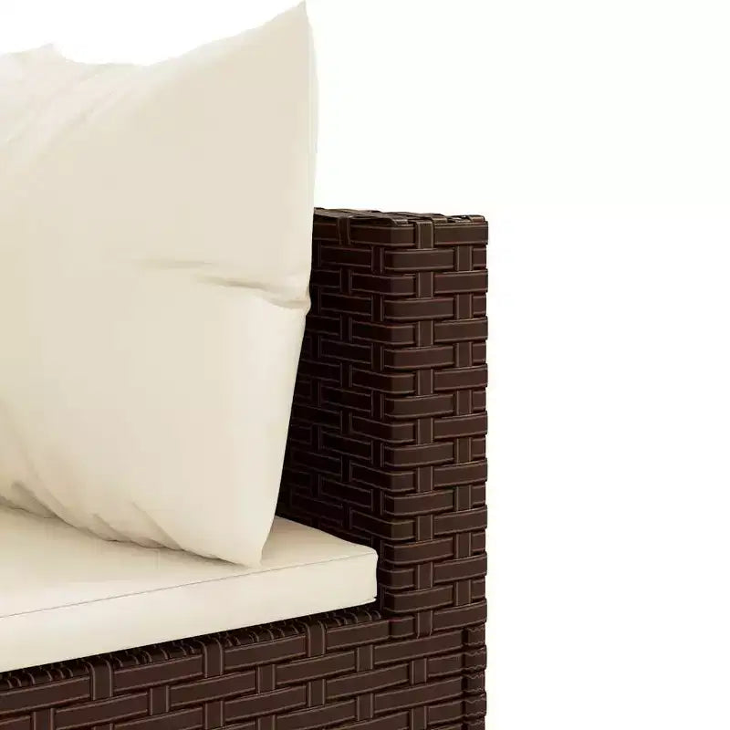 vidaXL Set Divani da Giardino con Cuscini, in Polyrattan